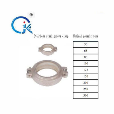OEM 2Mpa পাইপ ফ্ল্যাঞ্জ স্টেইনলেস স্টীল গ্রুভড ফিটিং নকল 304 SS ওয়েল্ড ক্ল্যাম্প