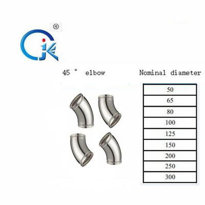 OEM খাঁজযুক্ত পাইপ ফিটিং 45 ডিগ্রী ইস্পাত পাইপ কনুই বিনামূল্যে নমুনা